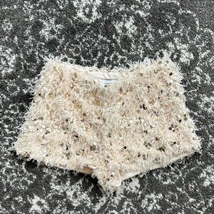 Peppermayo Sequined Cream Women's Shorts